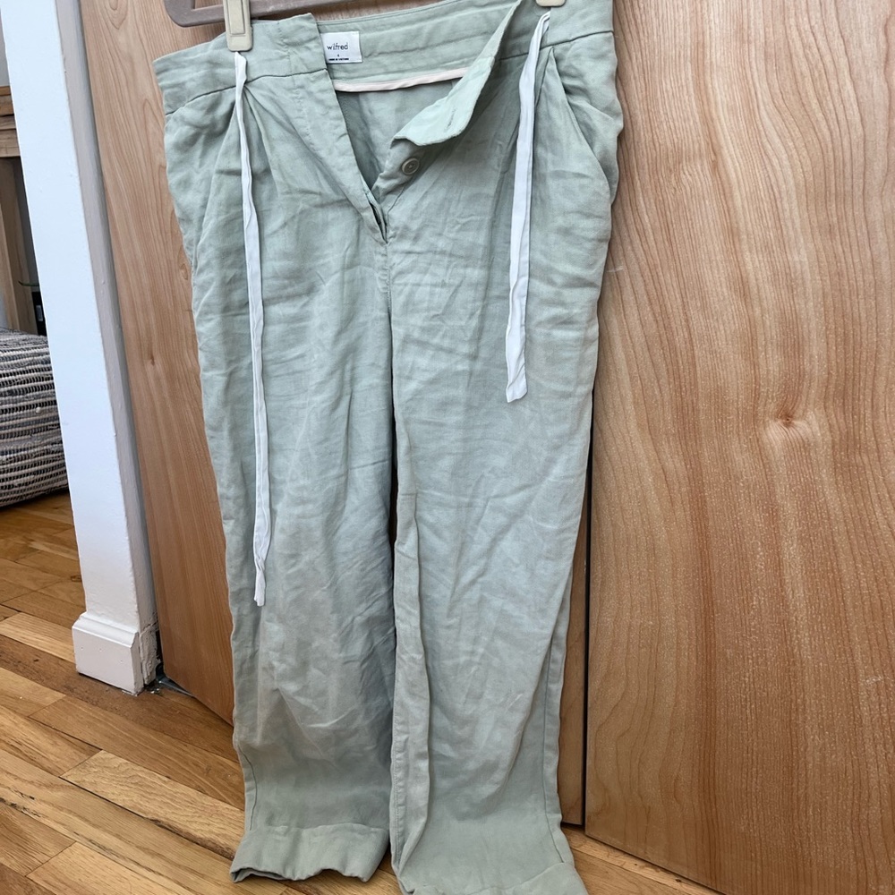 Green linen Wilfred pants